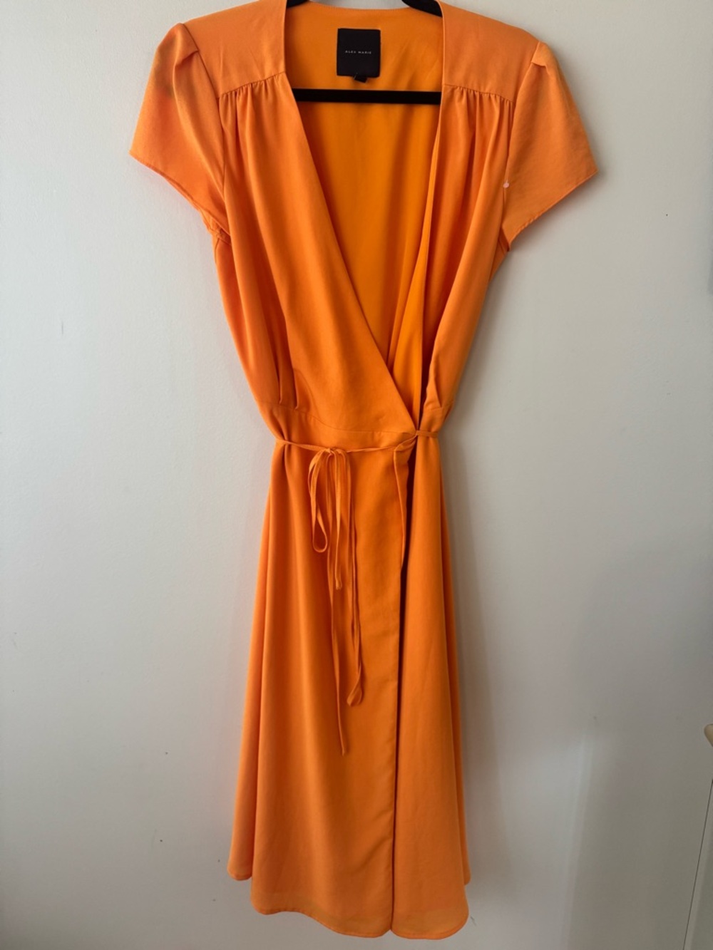 Orange Wrap Dress by Alex Marie